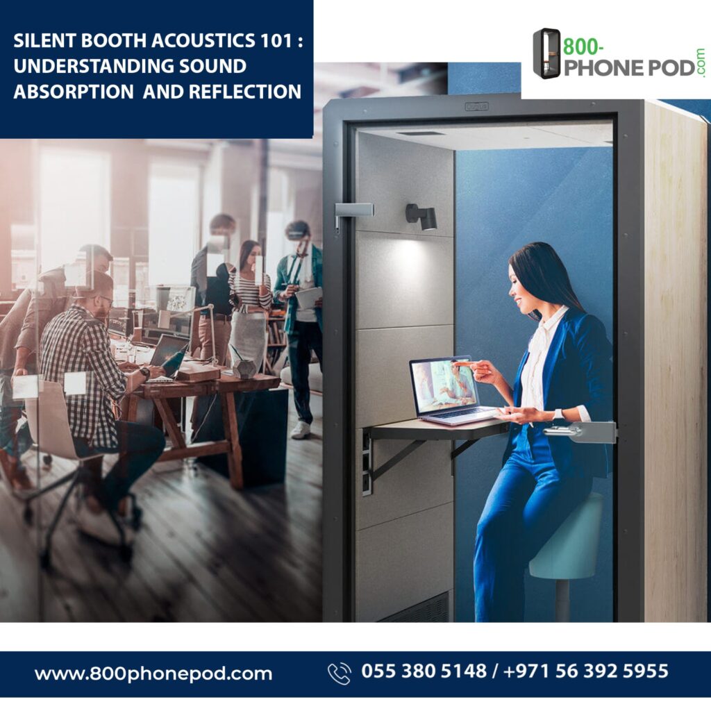 Unlock the power of acoustic booths for peaceful and focused workspaces in Dubai. Learn about sound absorption and reflection principles for productivity and well-being